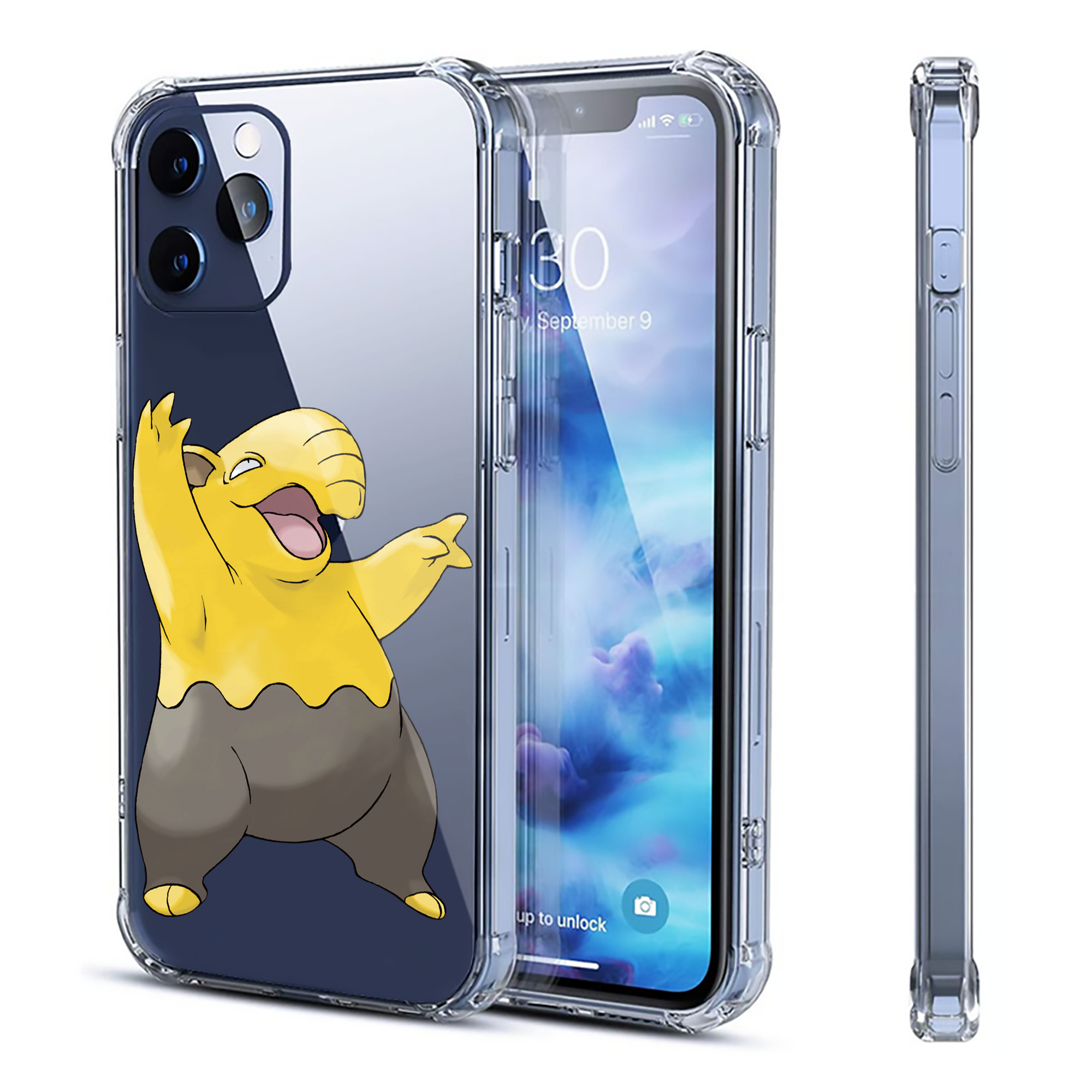 （画像用） ポケットモンスター Pokémon 【iPhone 12シリーズ対応】透明スマホケース（クリアソフトケース）